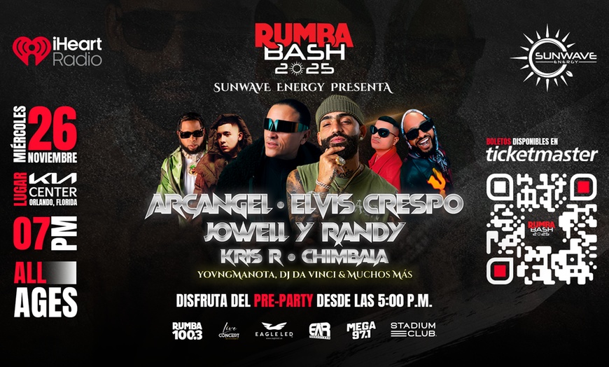 Image 1: Rumba Bash 2025 with Arcangel (Up to 24% Off)