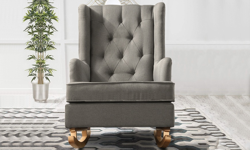 Image 21: Convertible Rocking Armchair