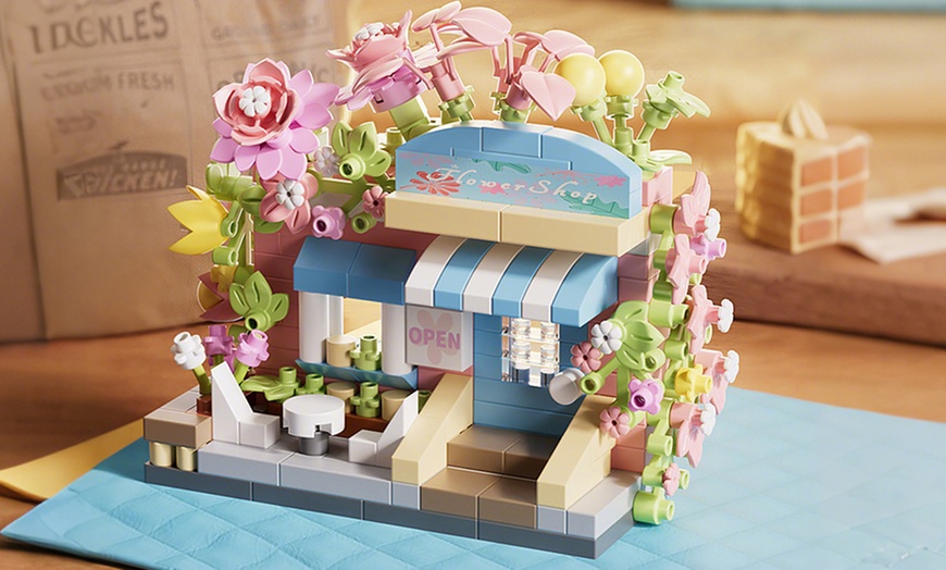 Image 5: 6er-Set Miniatur-Baustein-Läden