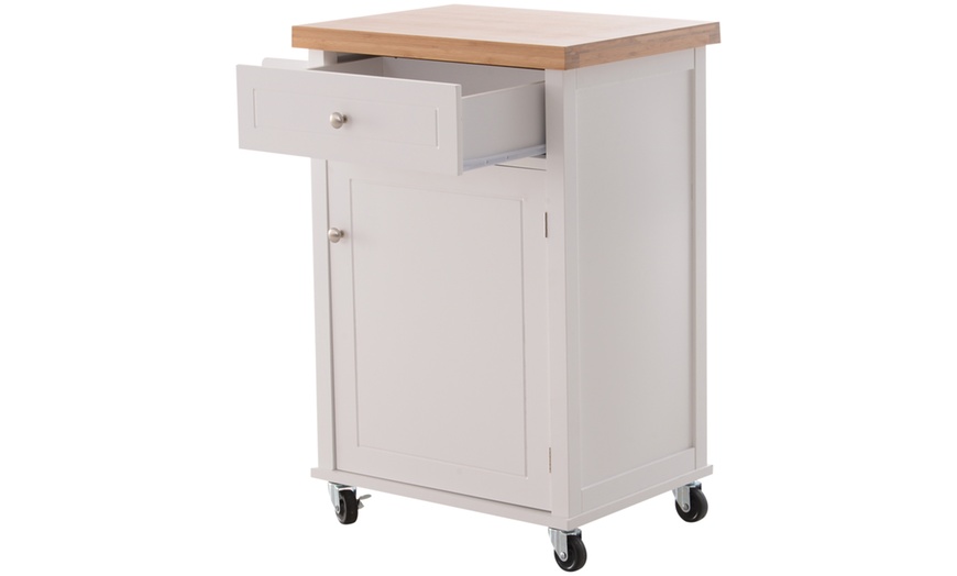 Image 58: HomCom Kitchen Trolley Cart