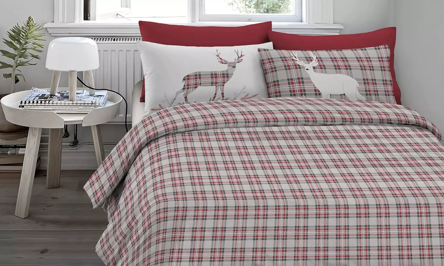 Juego de funda nórdica de franela 100 % algodón con fundas de almohada