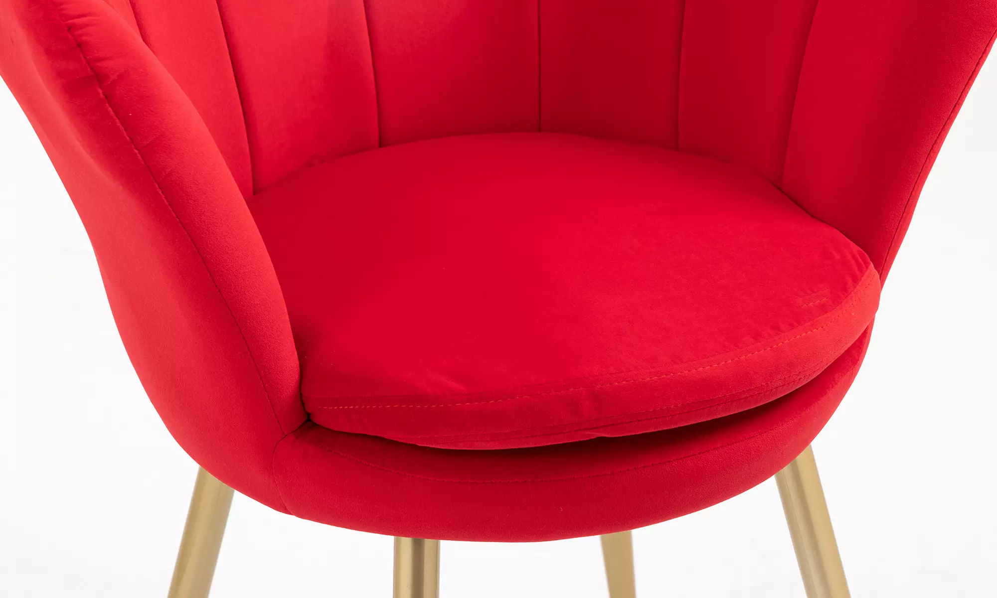 Poltrona in velluto a conchiglia