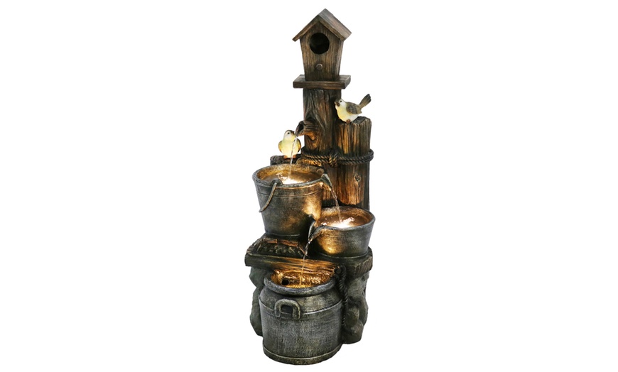 Image 3: Serenity Bird Bath or Bird House Water Features