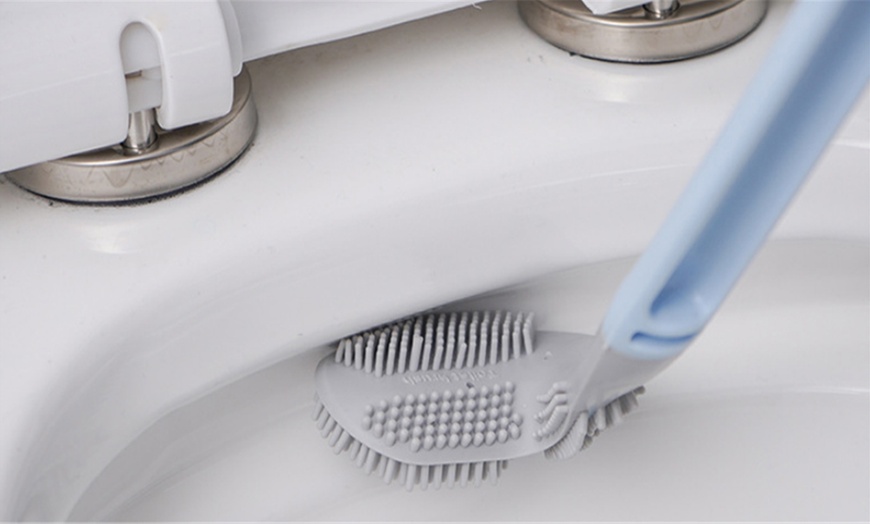 Image 4: Toilet Cleaning Brush with a Long Handle