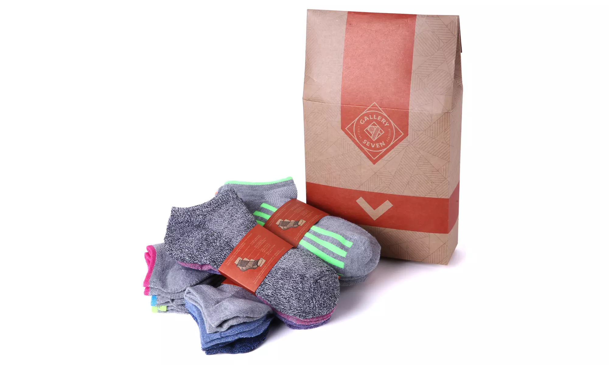 Gallery Seven Women's Cool Collection Ankle Sport Socks in a Gift Bag (12-Pack) - Primary Image