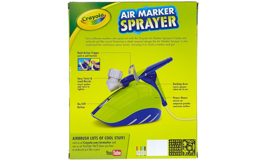 Image 5: Crayola Air Marker Sprayer - Kids Airbrush Kit