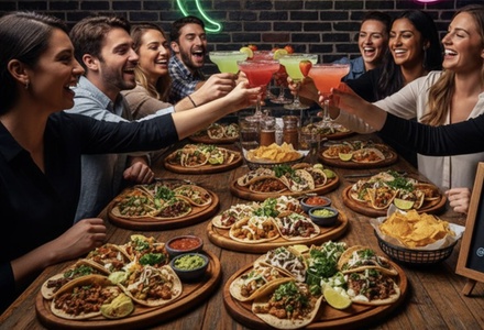 60-Minute AYCE/AYCD Tacos & Drinks Dinner For Two - H&H Cantina