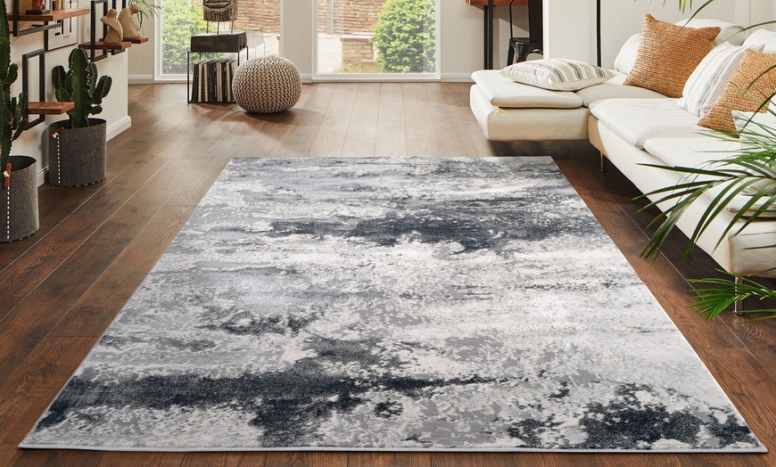 Image 36: Modern Abstract Emperor Contemporary Thick Rug