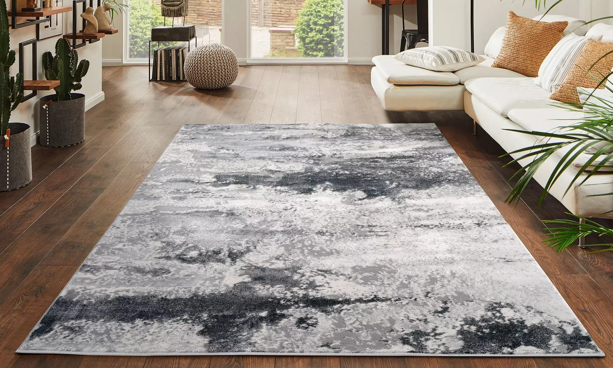 Modern Abstract Emperor Contemporary Thick Rug