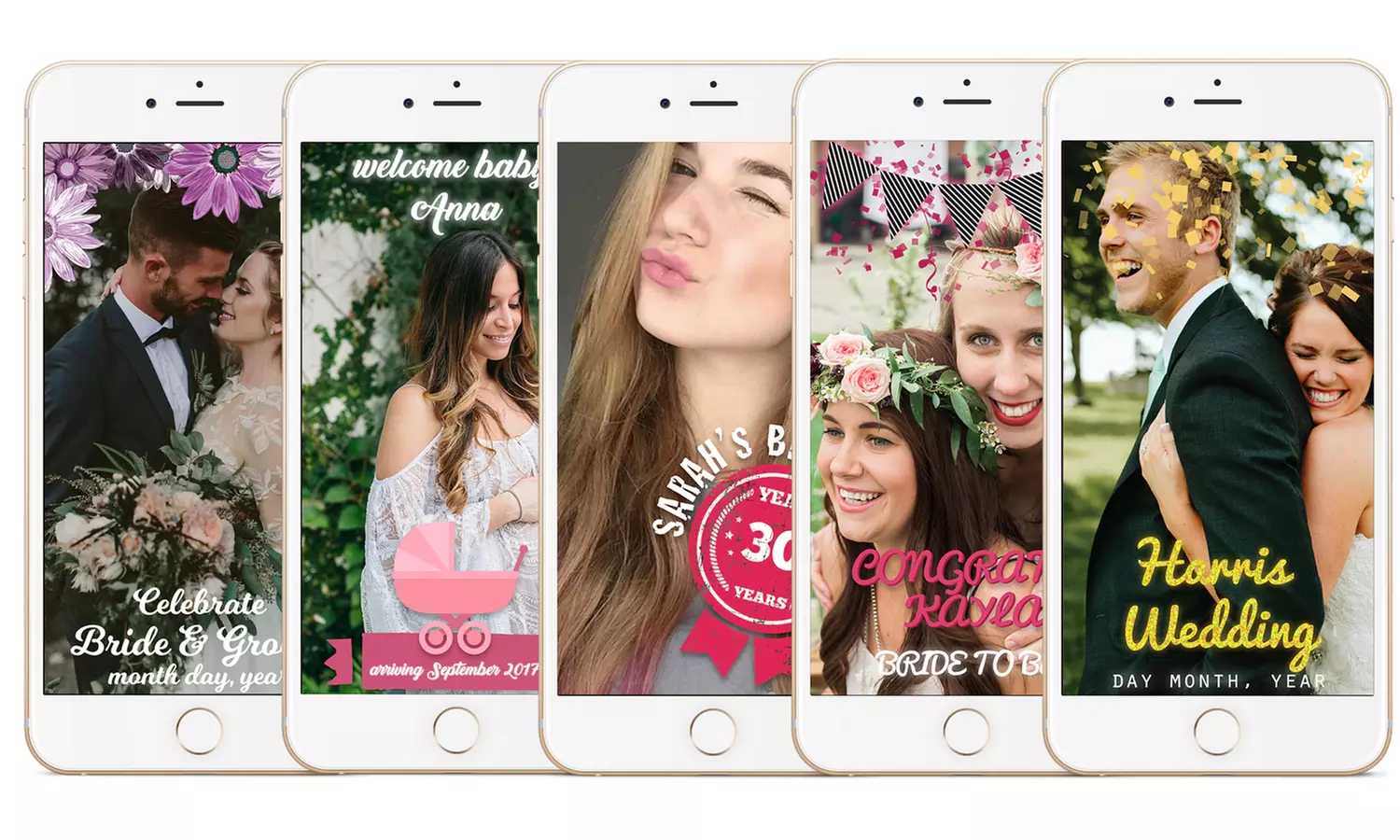 One or Two Personalized Snapchat Filters from Snap Filter Finder (Up to 65% Off)  - Primary Image