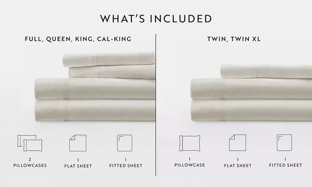 Simply Soft 300 Thread Count Solid Cotton Bed Sheet Set for All Bed Sizes