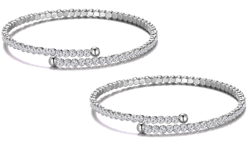 Image 3: Philip Jones Bangle with Crystals from Swarovski®