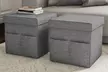 Lavish Home Foldable Storage Cube Ottoman with Pockets - Second Medium