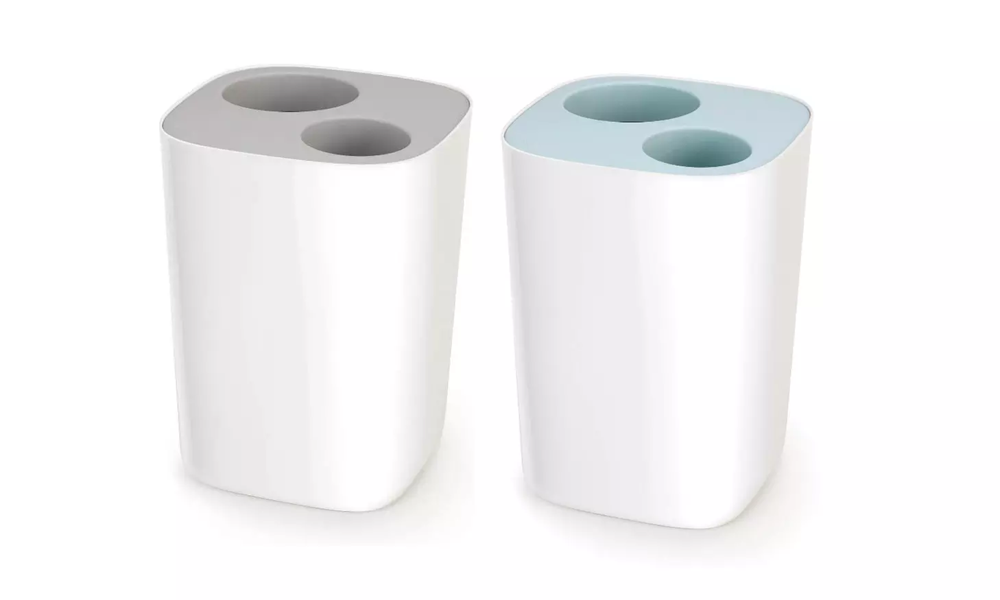 Joseph Joseph Split Dual-Compartment Bathroom Trash Can with Removable Bucket - Primary Image