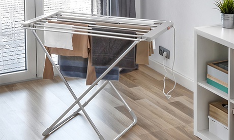 Stendino elettrico con grande superficie riscaldata e a basso consumo