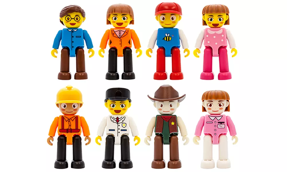 PicassoTiles Magnetic Tiles Figure Series Set (4- or 8-Piece) - Primary Image