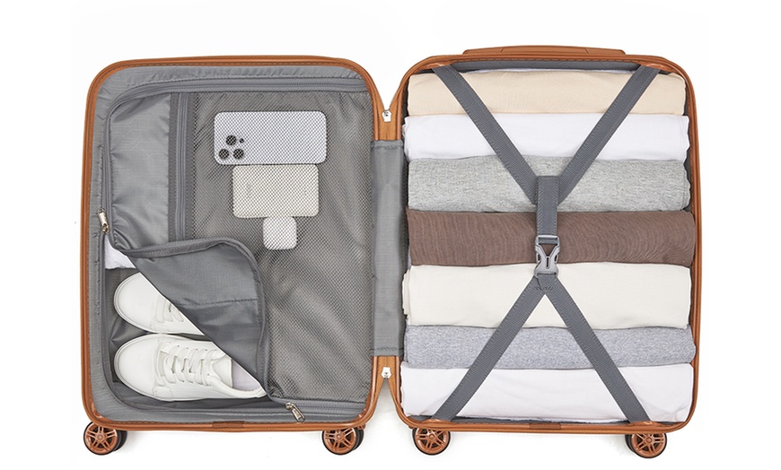 Image 4: Kono Hard Shell Suitcase One or 3-Piece Set