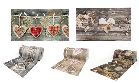 Tappeto passatoia in cotone gommato Made in Italy, disponibile in varie misure e 5 fantasie