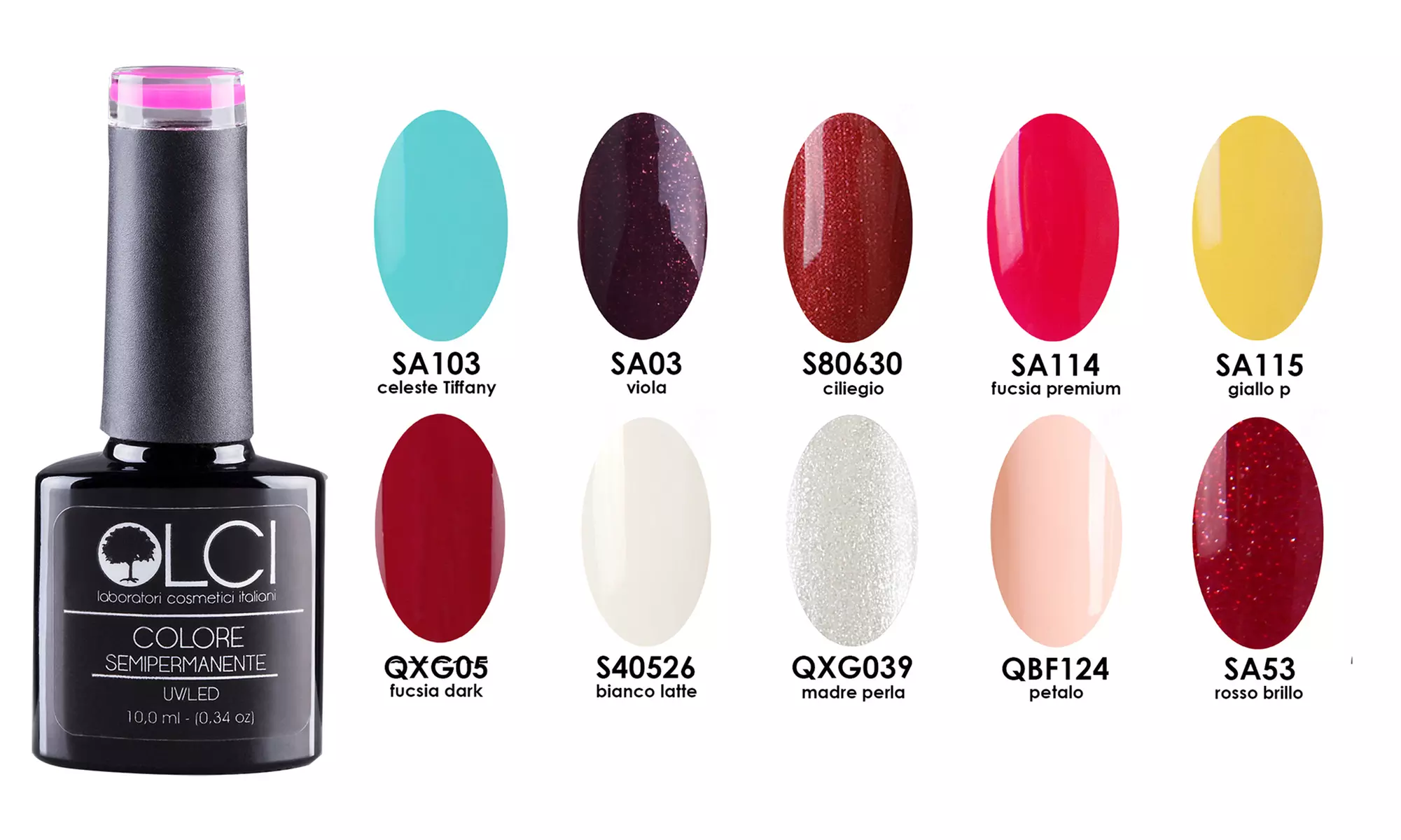 Lot de 10 vernis gel semi-permanents LCI - Primary Image