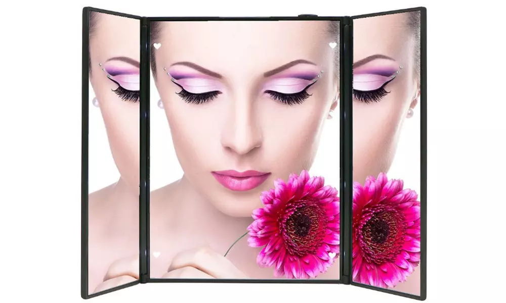 Travel LED-Lighted Foldable Makeup Mirror - Primary Image
