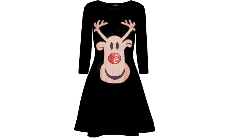 Image 6: Oops Christmas Theme Swing Dress