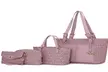 MKF Havenly Signature Tote Bag Set: Vibrant Colors - Includes Main Tote, Mini Tote, Pouch, Wristlet, & Coin Wallet - Second Medium
