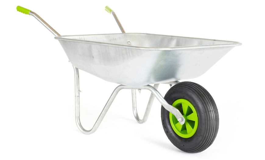 Image 3: 65-Litre Wheelbarrow with Galvanised Pneumatic Tyre