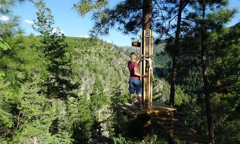 Ropes and Challenge Course for One or Two Adults at Myra Canyon Adventure Park (Up to 38% Off) - Primary Image