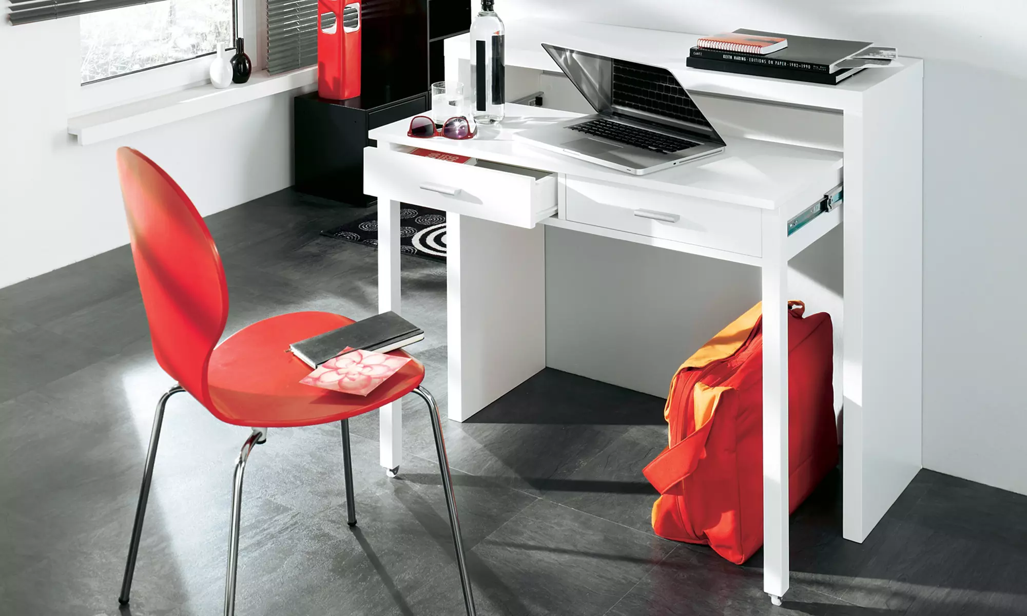 Console bureau et bibliothèque modulables, ensemble au choix, livraison offerte - Primary Image