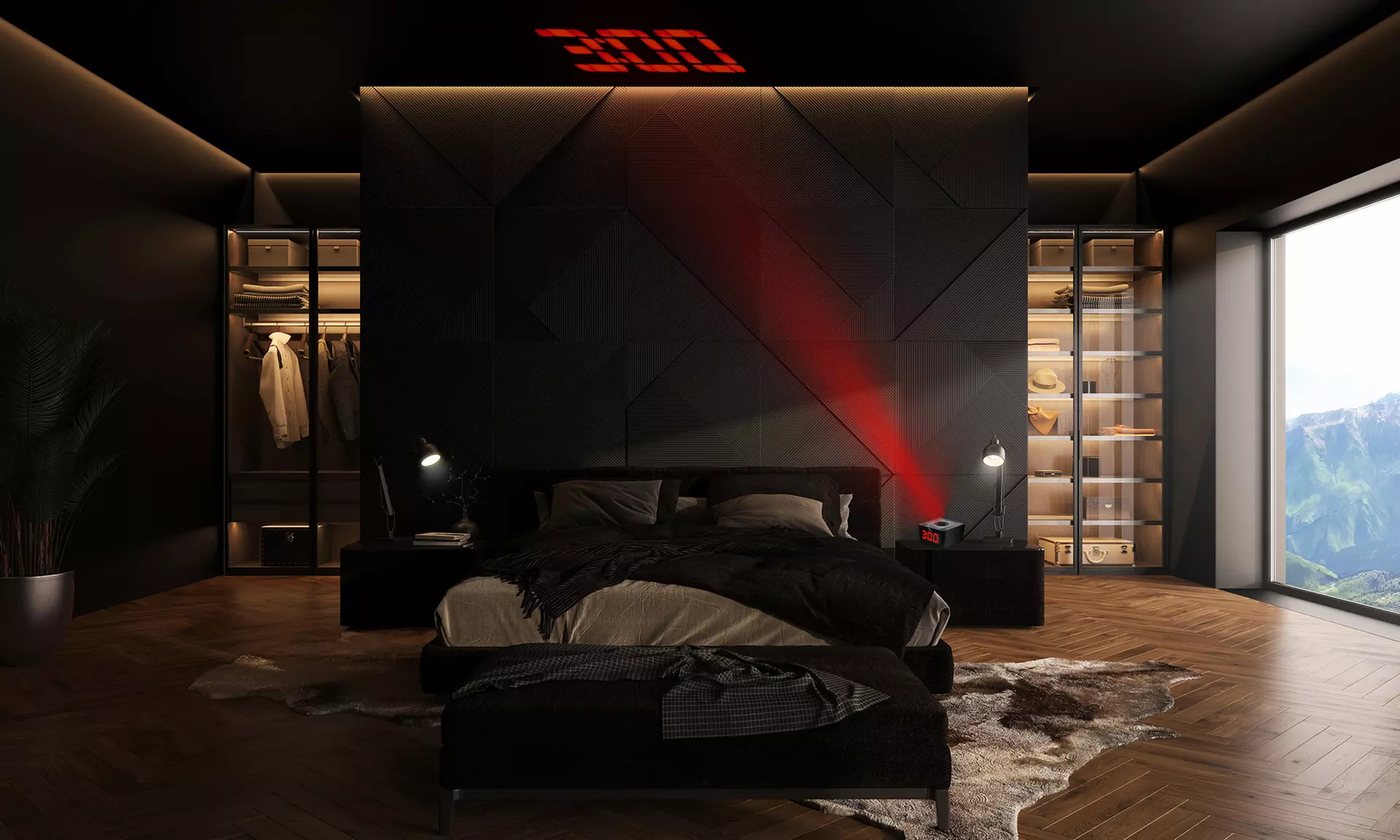 Radio-réveil avec fonction de projection Sytech, coloris au choix - Primary Image