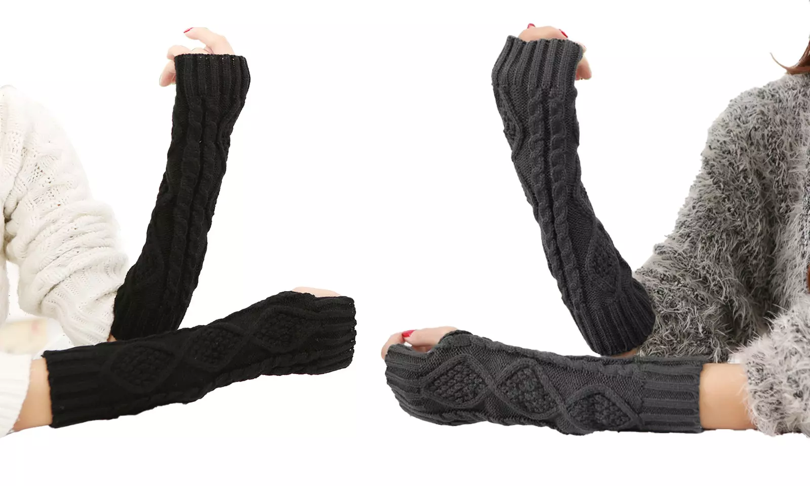 Up to Four Pairs of Soft and Stretchy Arm Warmers
