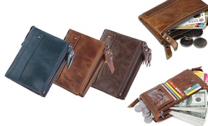 Men's RFID Cow Leather Wallet