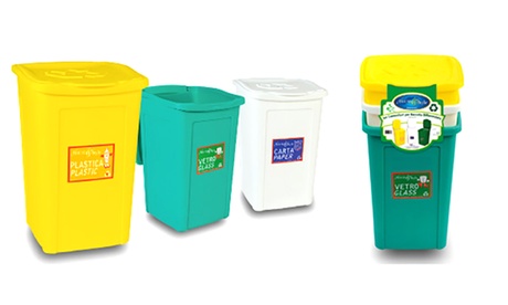 Pattumiera per raccolta differenziata in resina