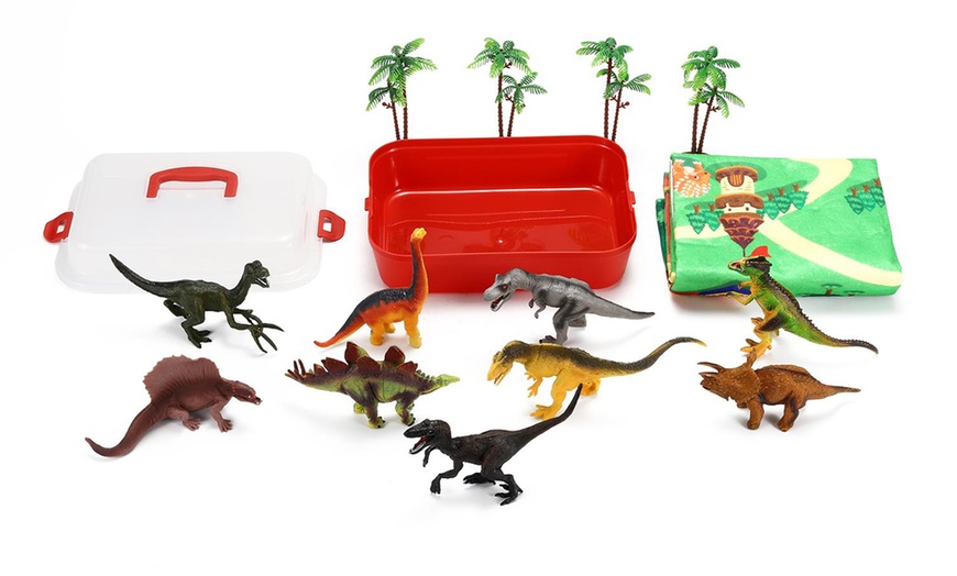 Image 5: SOKA Dinosaur Toy Set with Activity Play Mat