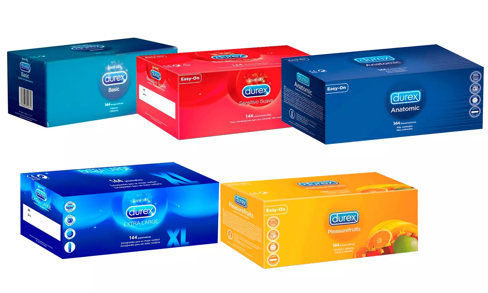 Durex 144 Kondome  im Modell nach Wahl mit Easy-On-Passform für besseren Sitz und leichteres Abrollen - Primary Image