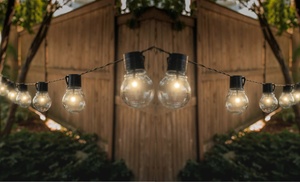 Up to Three-Pack of 10 LED or 20 LED Solar-Powered Bulb String Lights