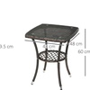 Image 10: Outsunny Three-Piece Outdoor Rattan-Effect Bistro Set 
