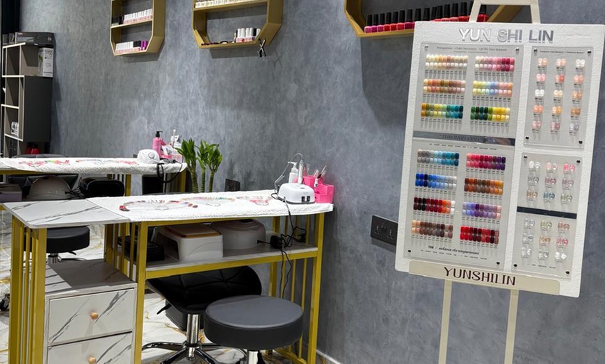 Image 2: Acrylic or Hard Gel Extensions with Classic or Gelish Mani-Pedi