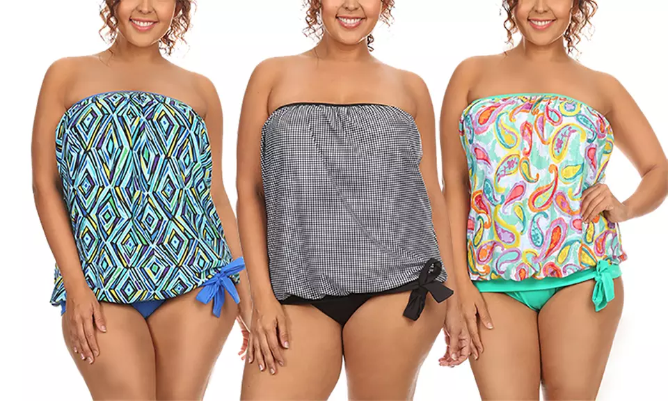Dippin' Daisy's Plus-Size Blouson Tankini Set (2-Piece) - Primary Image