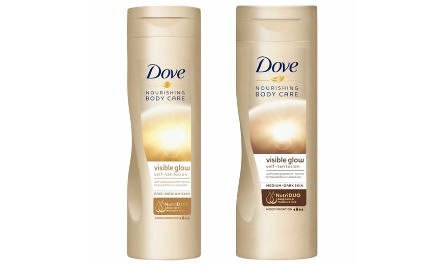 Image 1: Six-Pack Dove Self Tan Lotions