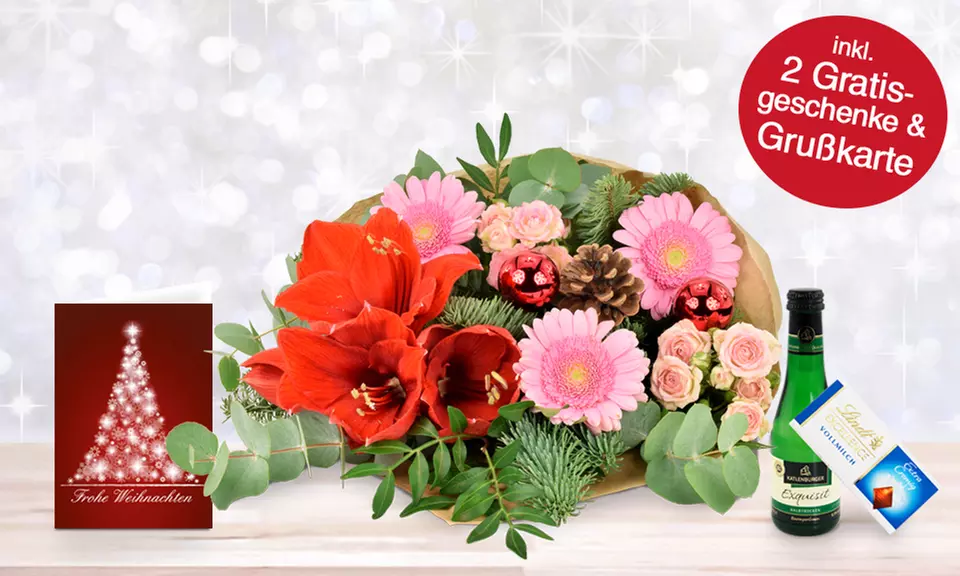 Weihnachtlicher Blumenstrauß „Adventszauber“