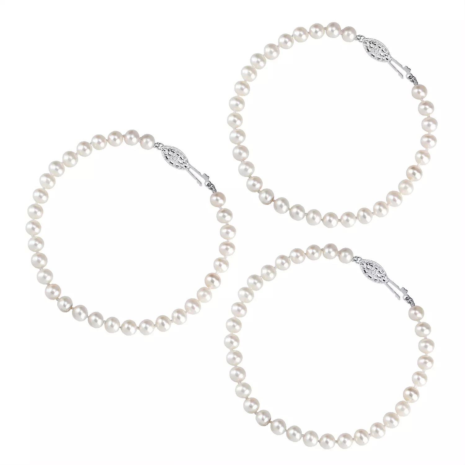 Three Pearl Bracelet Set from MonogramHub