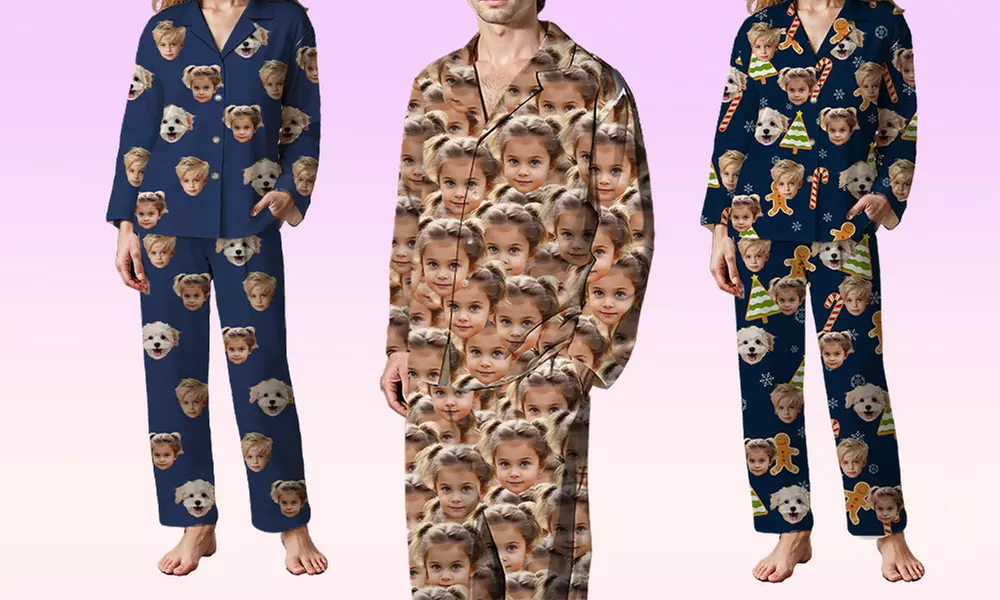 Full or Half Set of Custom Pajamas from Justyling $31.19