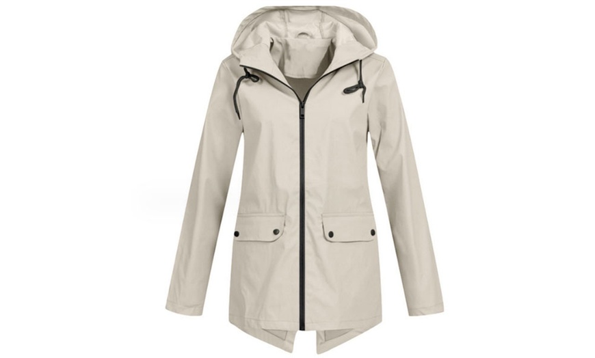 Image 3: Women's Lightweight Hooded Raincoat