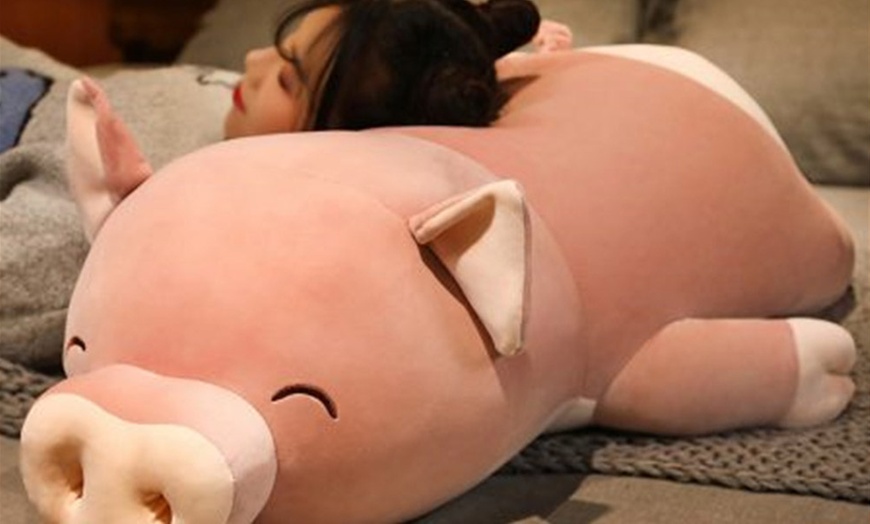 Image 3: Plush Pig Pillow