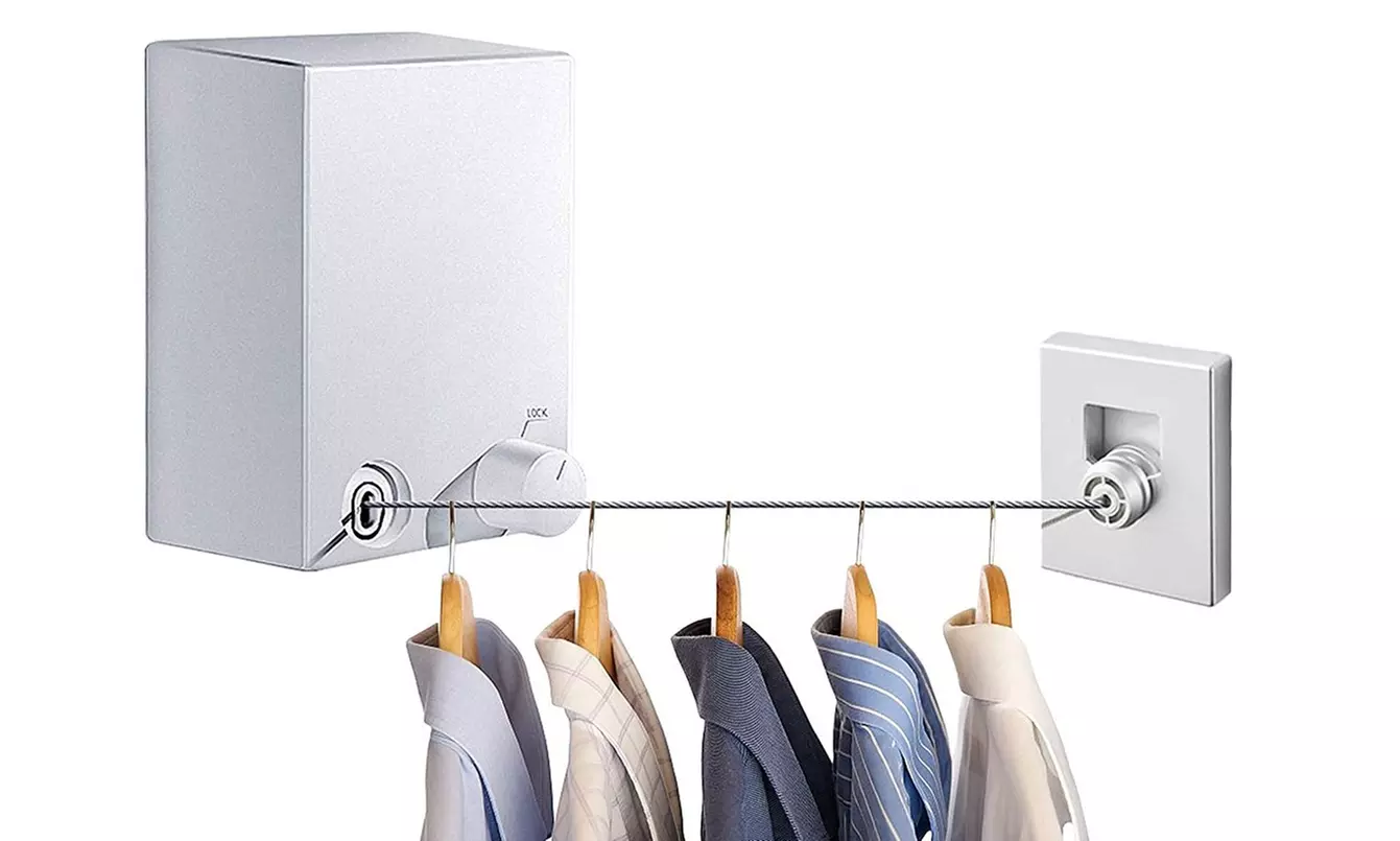 Corde à linge rétractable en acier inoxydable 4m - Primary Image