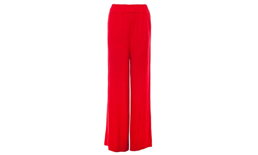 Image 3: Wide Leg Jersey Trousers