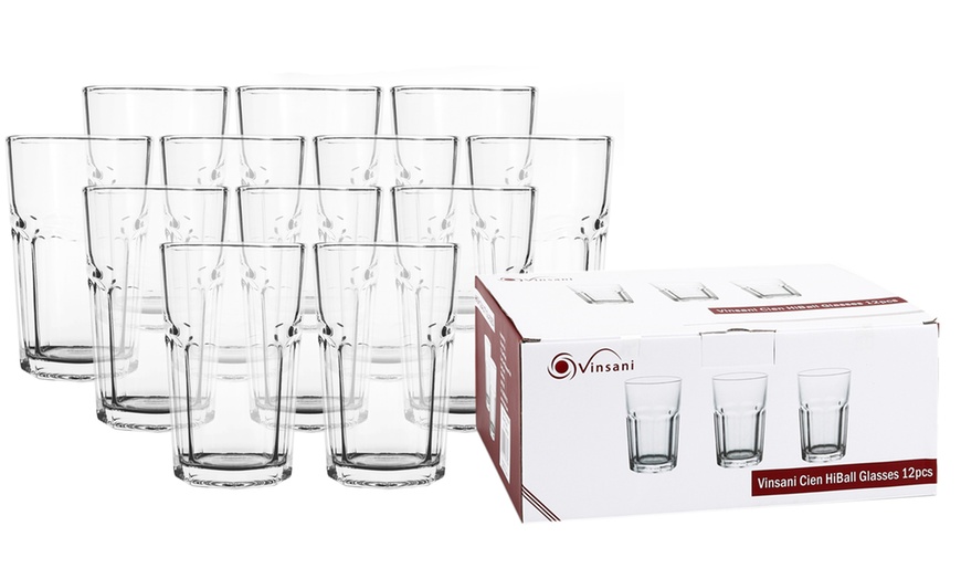 Image 1: 12-Piece Set of Hi-Ball Glasses