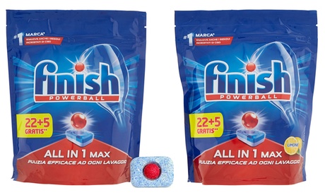 Fino a 648 tabs per lavastoviglie Finish All in One Max, disponibili in 2 tipologie