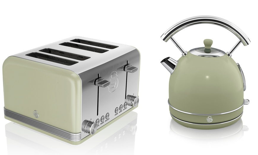 Image 21: Swan Retro Kettle and Toaster Set